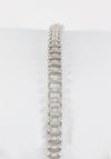 Pulsera en oro blanco 18k y brillantes