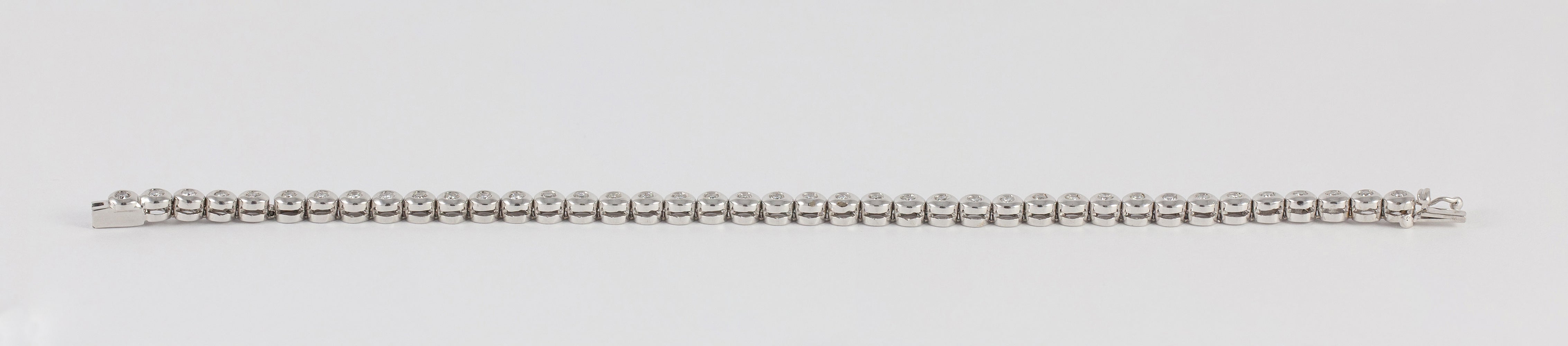 Pulsera en oro blanco 18k y brillantes 1 ct