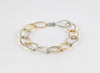 Pulsera en oro blanco y amarillo 18k con diamantes 1 ct