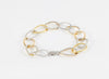 Pulsera en oro blanco y amarillo 18k con diamantes 1 ct