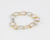 Pulsera en oro blanco y amarillo 18k con diamantes 1 ct