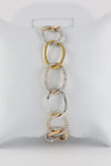 Pulsera en oro blanco y amarillo 18k con diamantes 1 ct