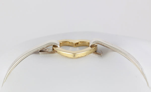 Brazalete Tiffany de plata 925 y oro amarillo 18k