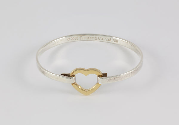 Brazalete Tiffany de plata 925 y oro amarillo 18k