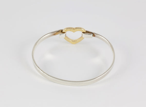 Brazalete Tiffany de plata 925 y oro amarillo 18k