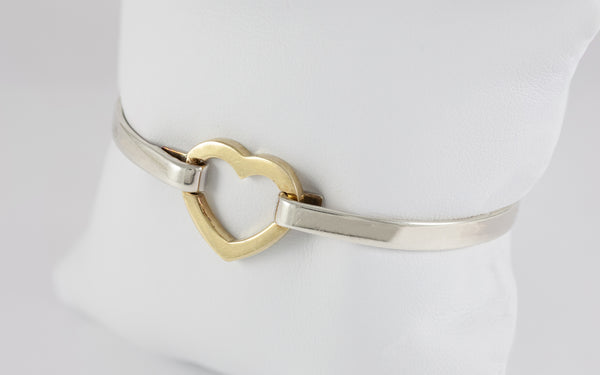 Brazalete Tiffany de plata 925 y oro amarillo 18k