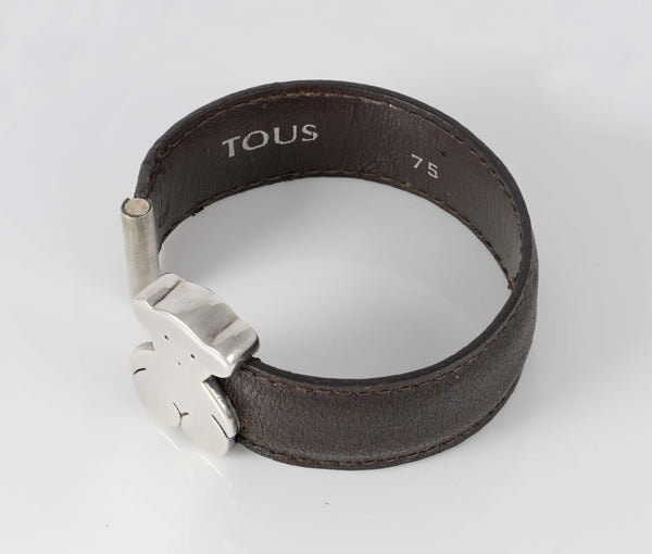 Pulsera Tous en Plata 925 y cuero Sweet Dolls