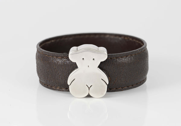 Pulsera Tous en Plata 925 y cuero Sweet Dolls