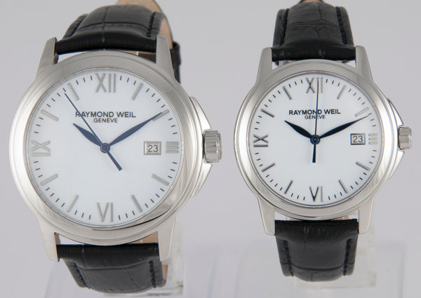 Raymond Weil 2 Watches Tradition Steel Quartz Women and Men 5376M 5576M