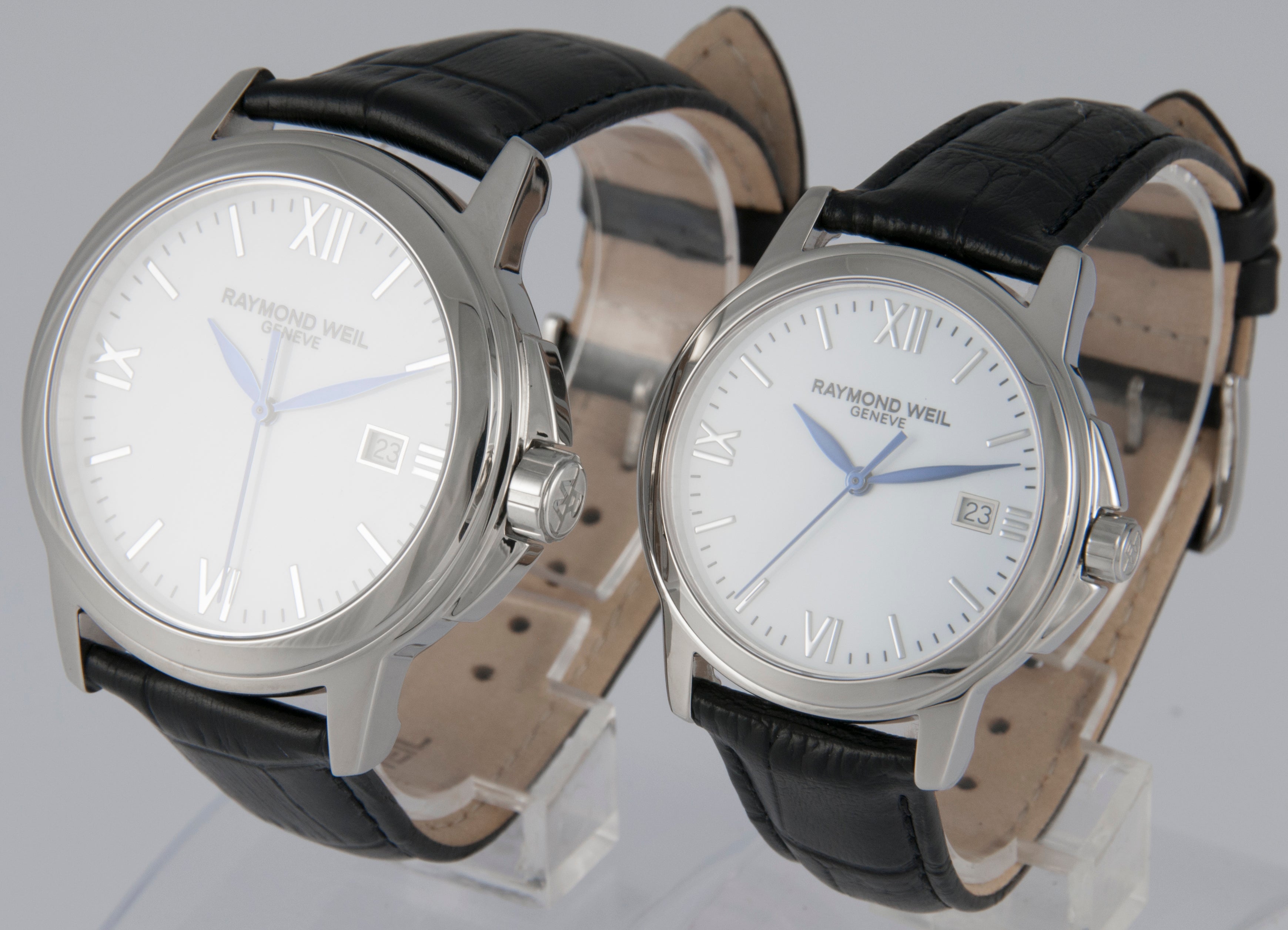 Raymond Weil 2 Watches Tradition Steel Quartz Women and Men 5376M 5576M