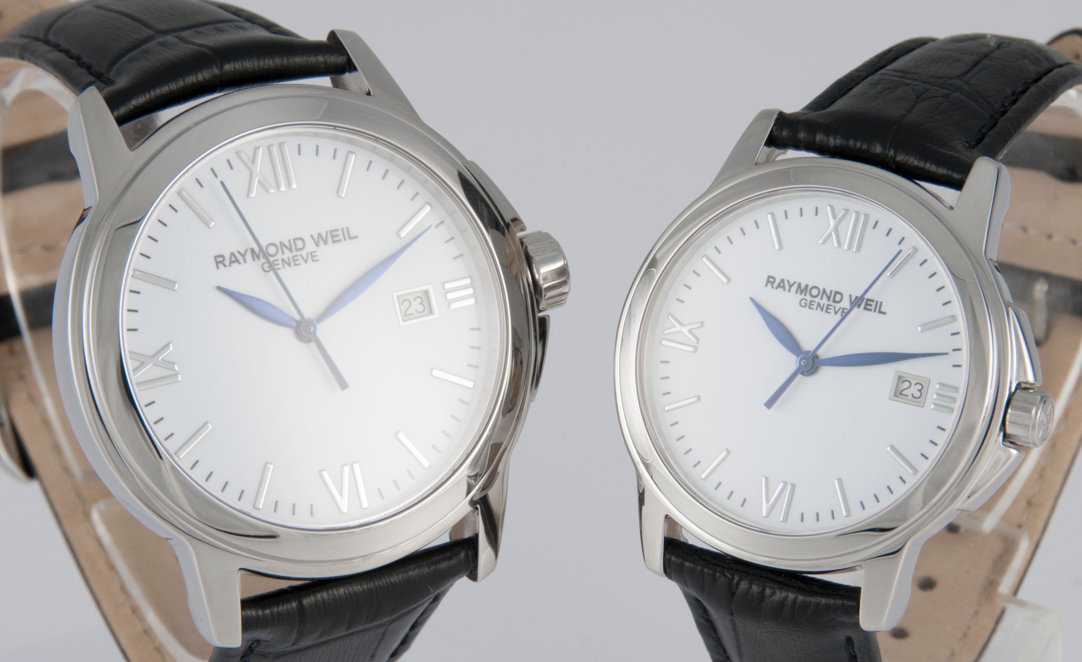 Raymond Weil 2 Watches Tradition Steel Quartz Women and Men 5376M 5576M