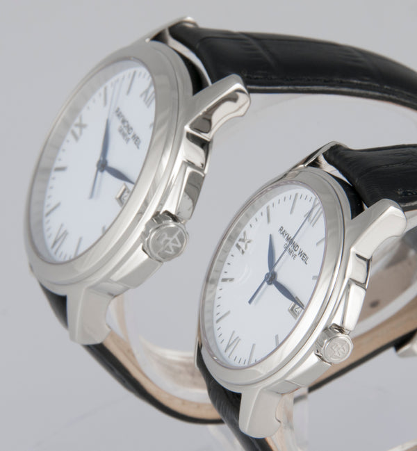Raymond Weil 2 Watches Tradition Steel Quartz Women and Men 5376M 5576M