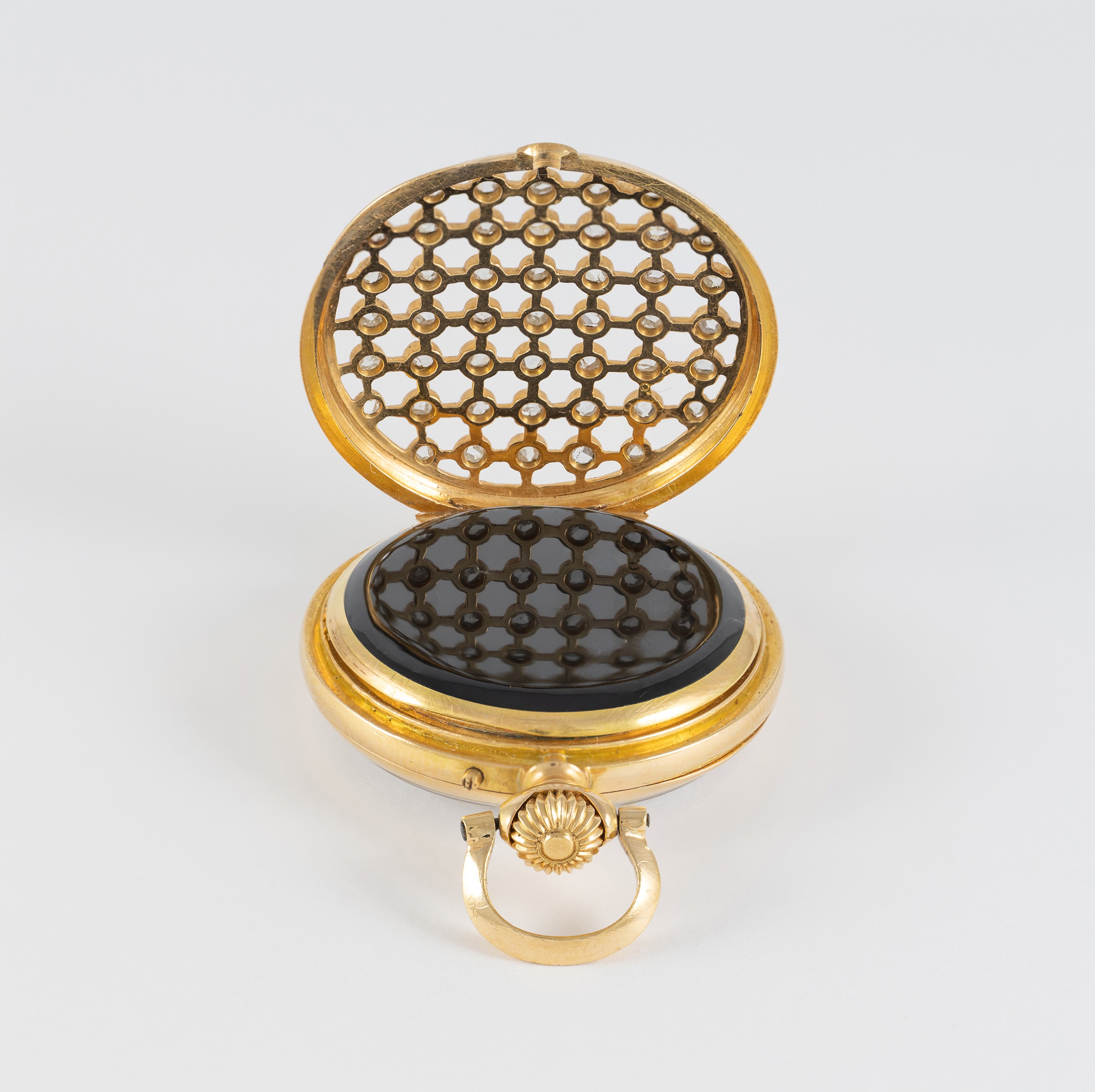 Ch. Oudin Pocket Watch Yellow Gold 18k and Diamonds