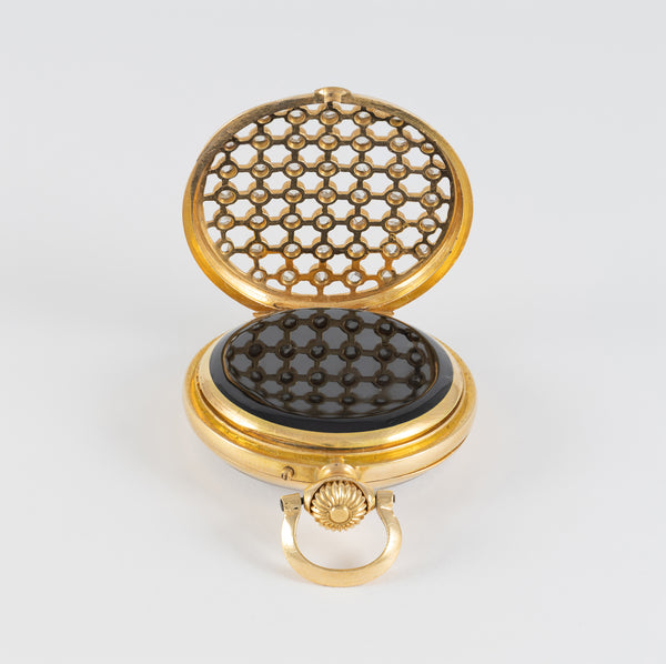 Ch. Oudin Pocket Watch Yellow Gold 18k and Diamonds