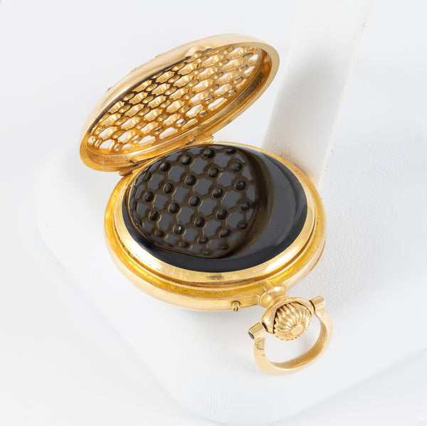 Ch. Oudin Pocket Watch Yellow Gold 18k and Diamonds