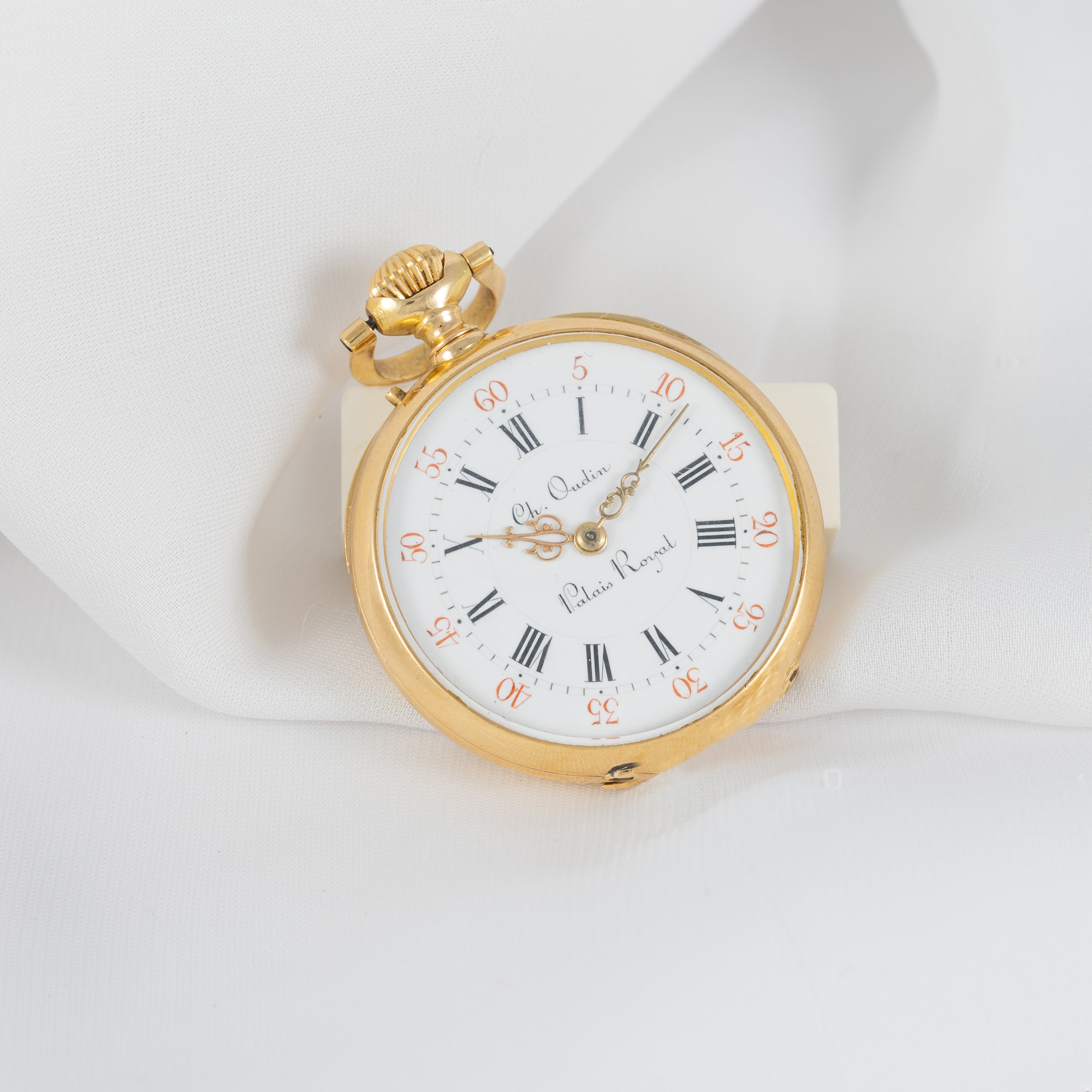 Ch. Oudin Pocket Watch Yellow Gold 18k and Diamonds