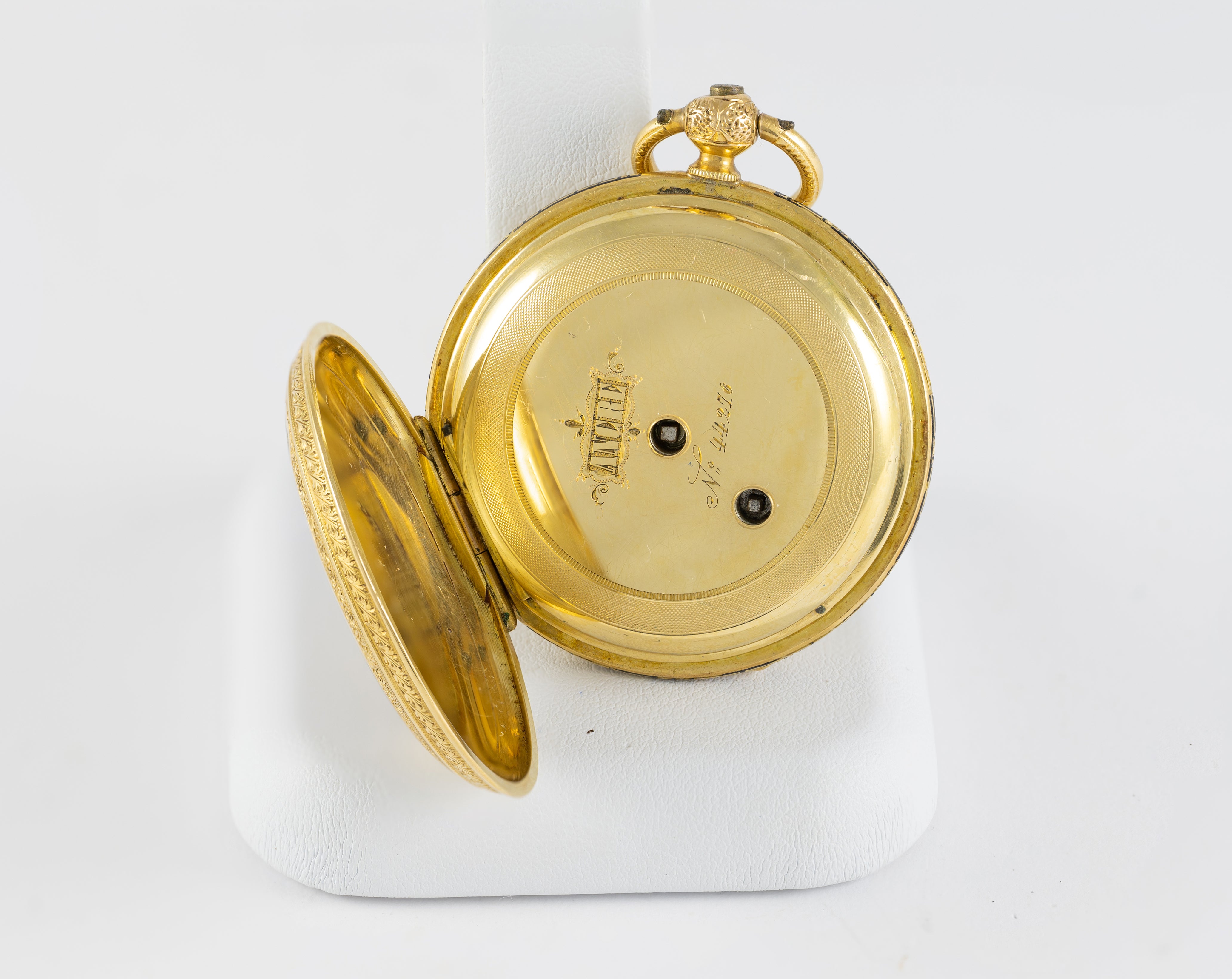 Haas & Privat Pocket Watch Yellow Gold 18k Enamel