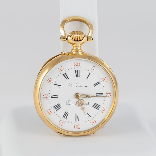 Ch. Oudin Pocket Watch Yellow Gold 18k and Diamonds