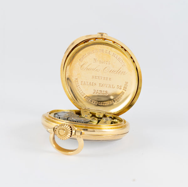 Ch. Oudin Pocket Watch Yellow Gold 18k and Diamonds