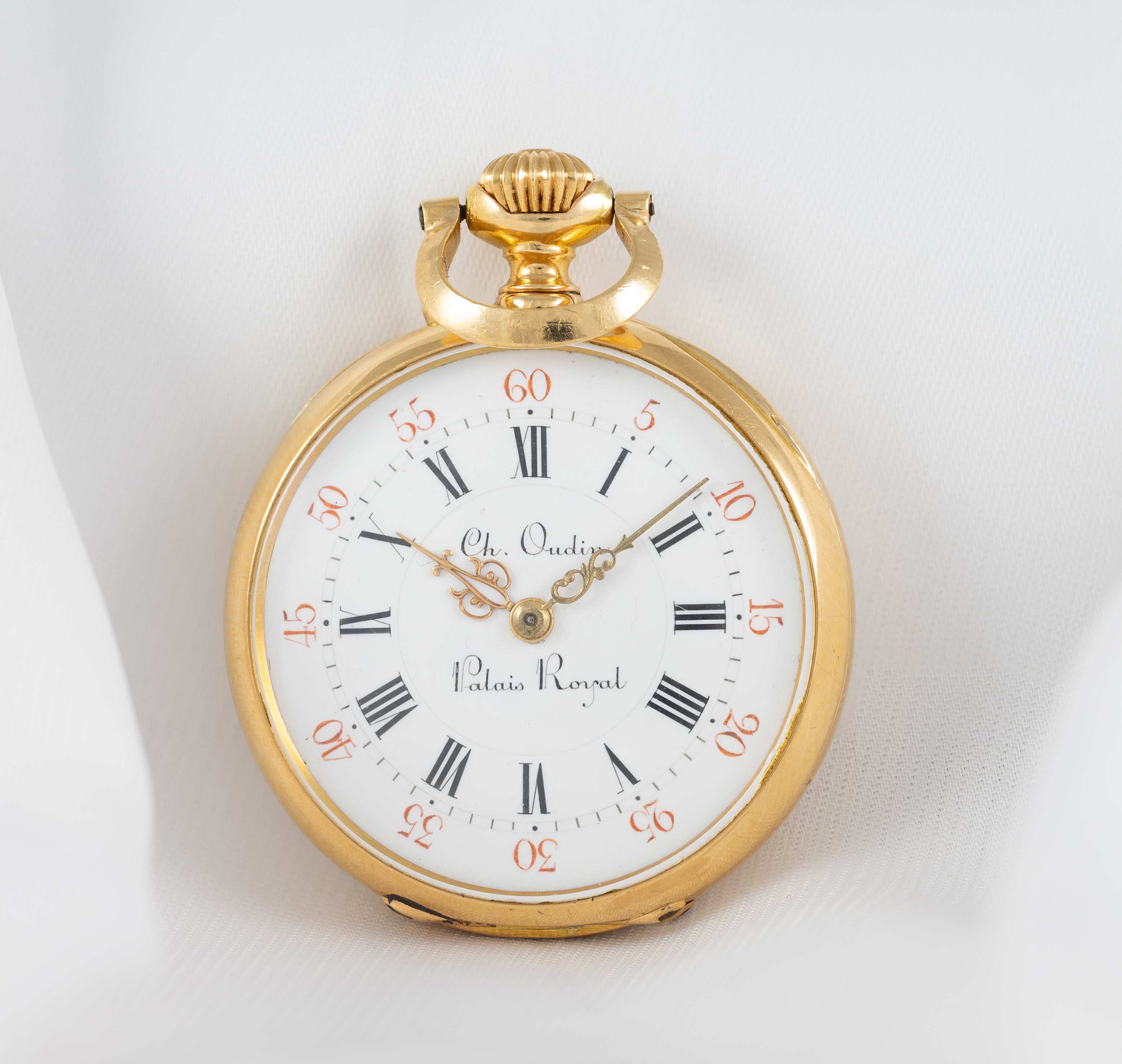 Ch. Oudin Pocket Watch Yellow Gold 18k and Diamonds