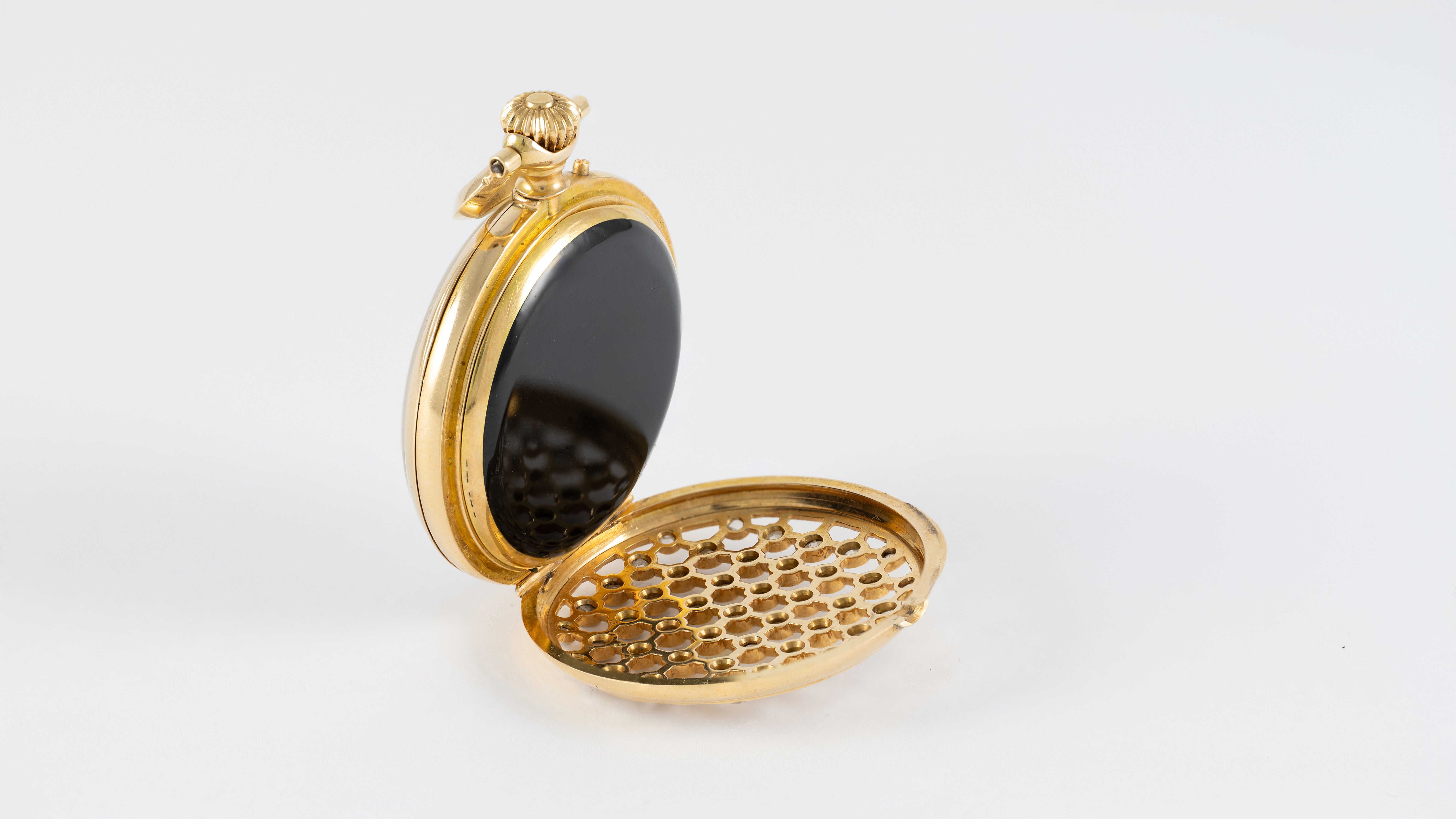 Ch. Oudin Pocket Watch Yellow Gold 18k and Diamonds