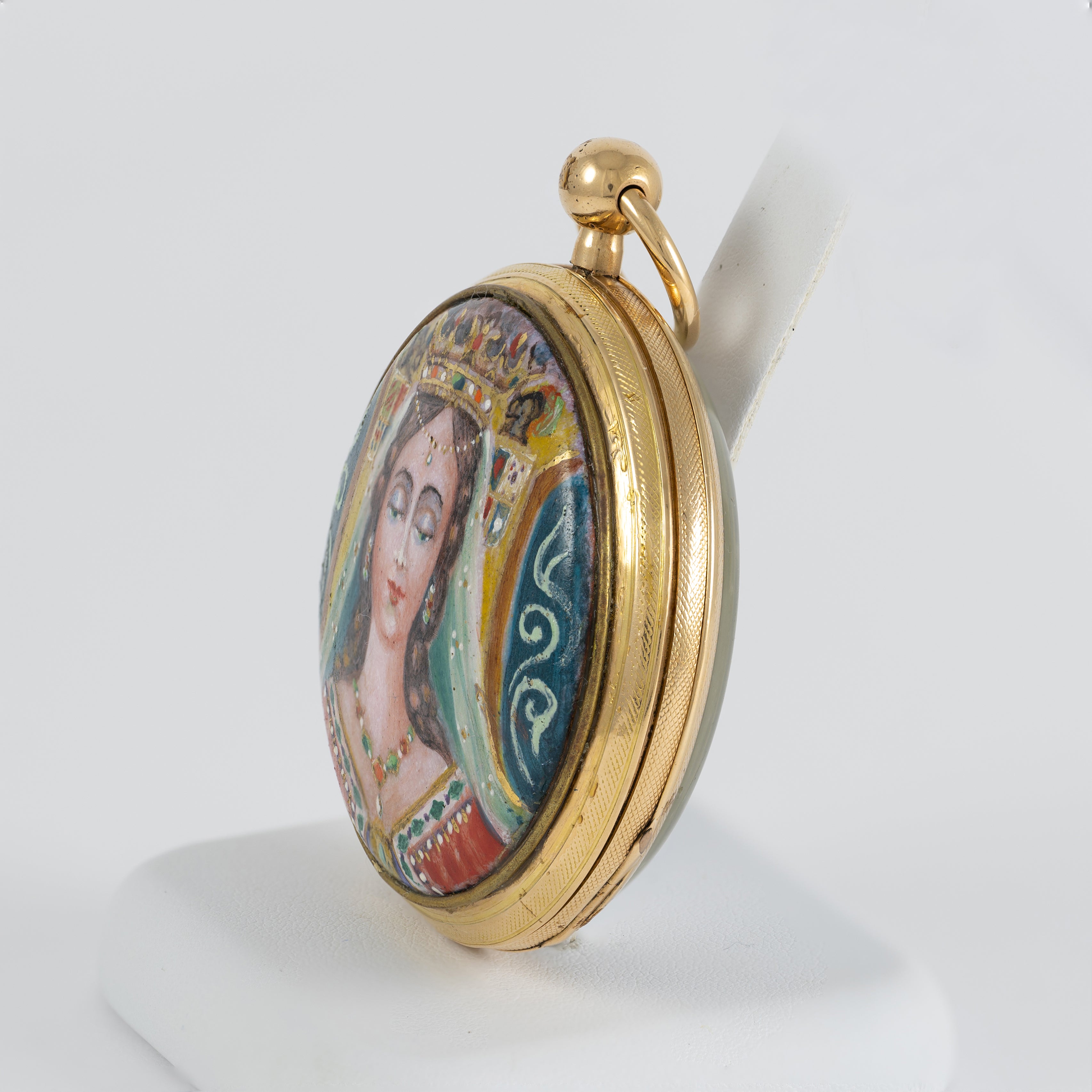 Leroy Pocket Watch Chimes Hour Quarter Yellow Gold 18k Enamel