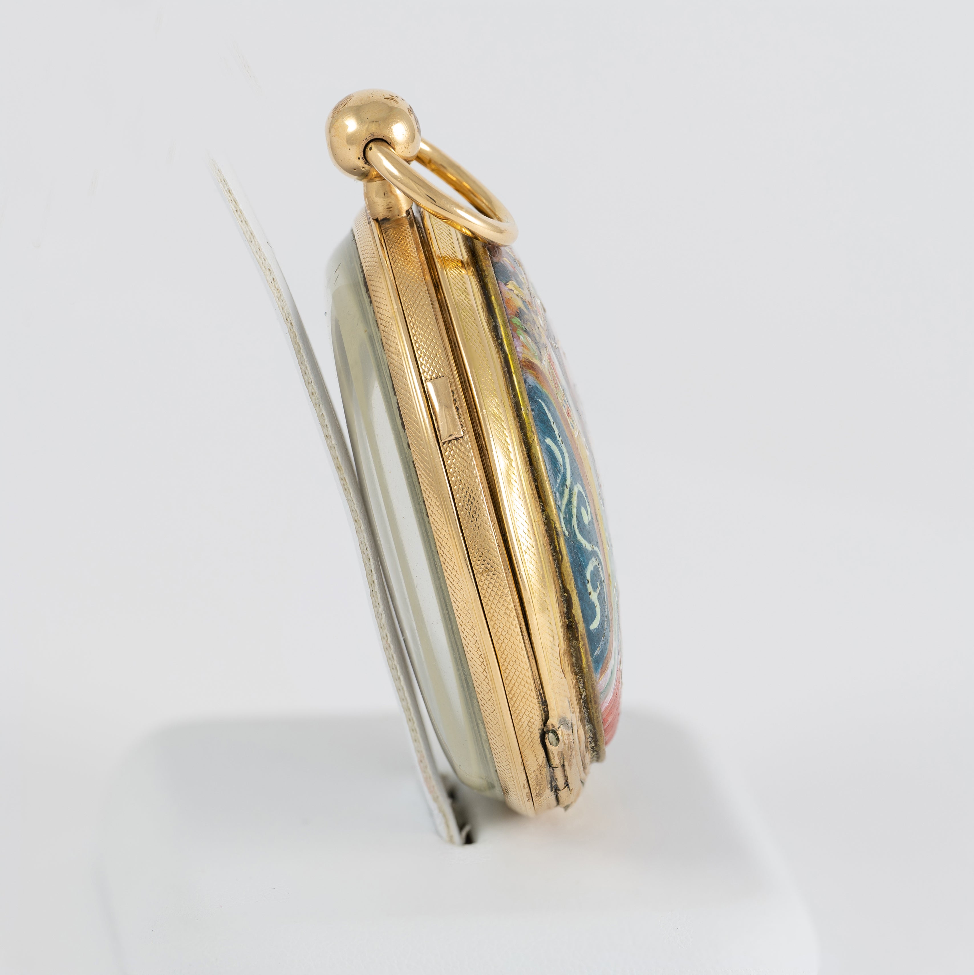 Leroy Pocket Watch Chimes Hour Quarter Yellow Gold 18k Enamel