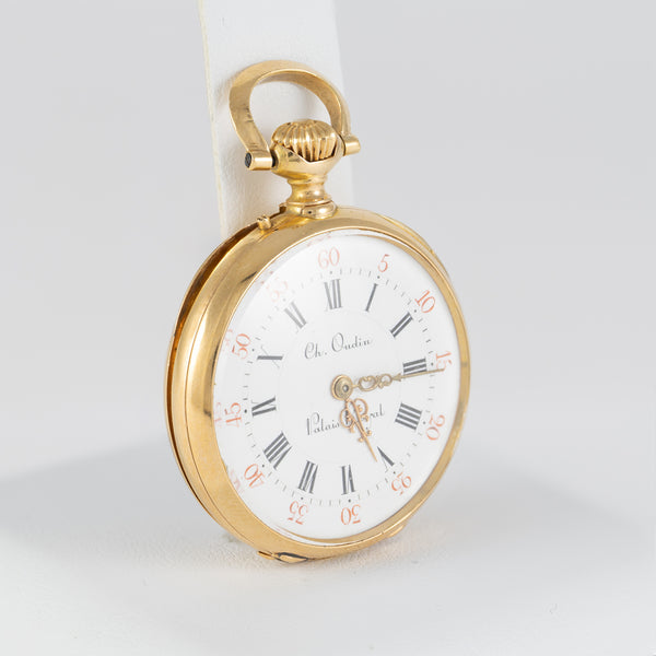 Ch. Oudin Pocket Watch Yellow Gold 18k and Diamonds