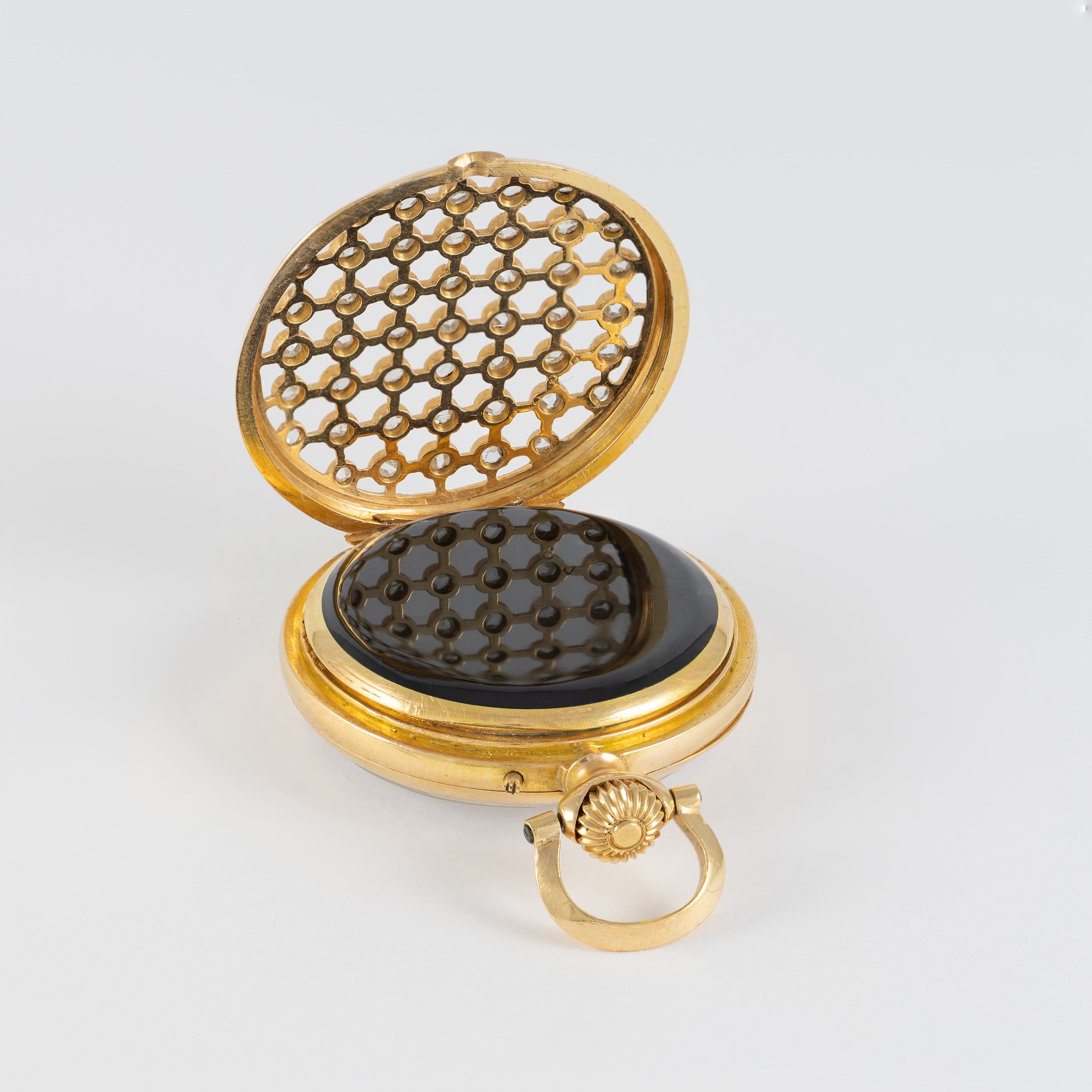 Ch. Oudin Pocket Watch Yellow Gold 18k and Diamonds