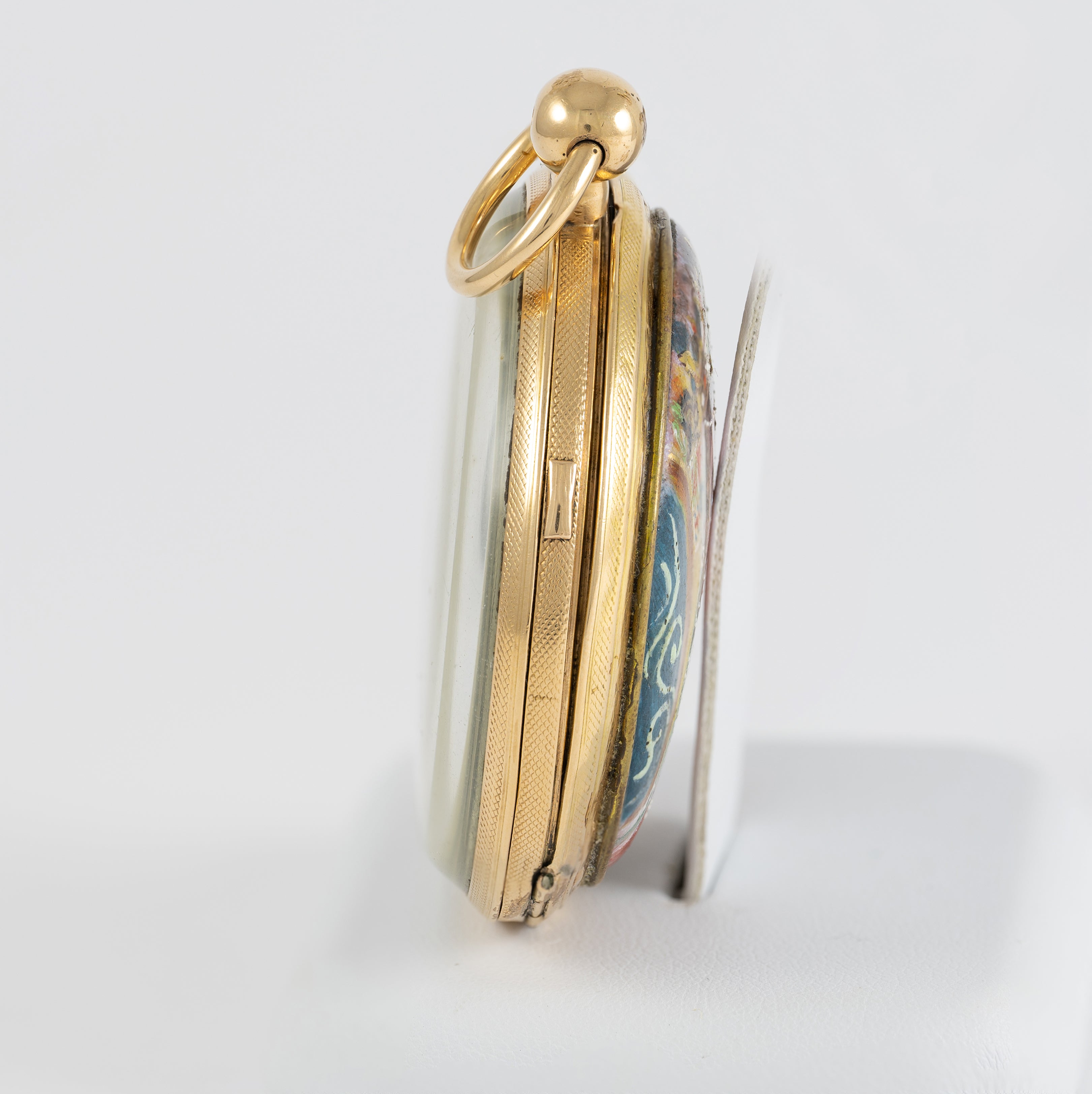 Leroy Pocket Watch Chimes Hour Quarter Yellow Gold 18k Enamel