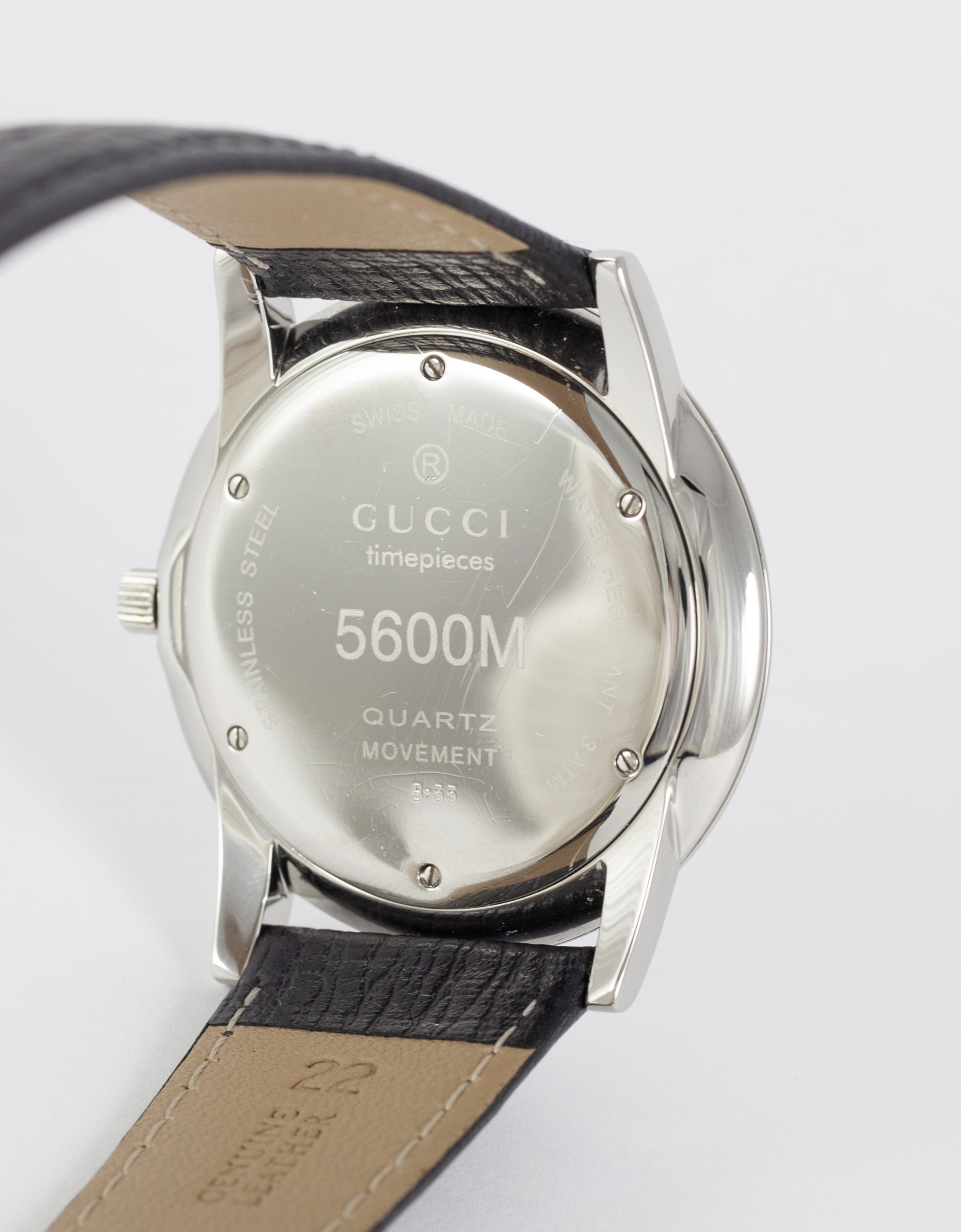 Gucci Quartz Steel White Dial Ref: 5600M