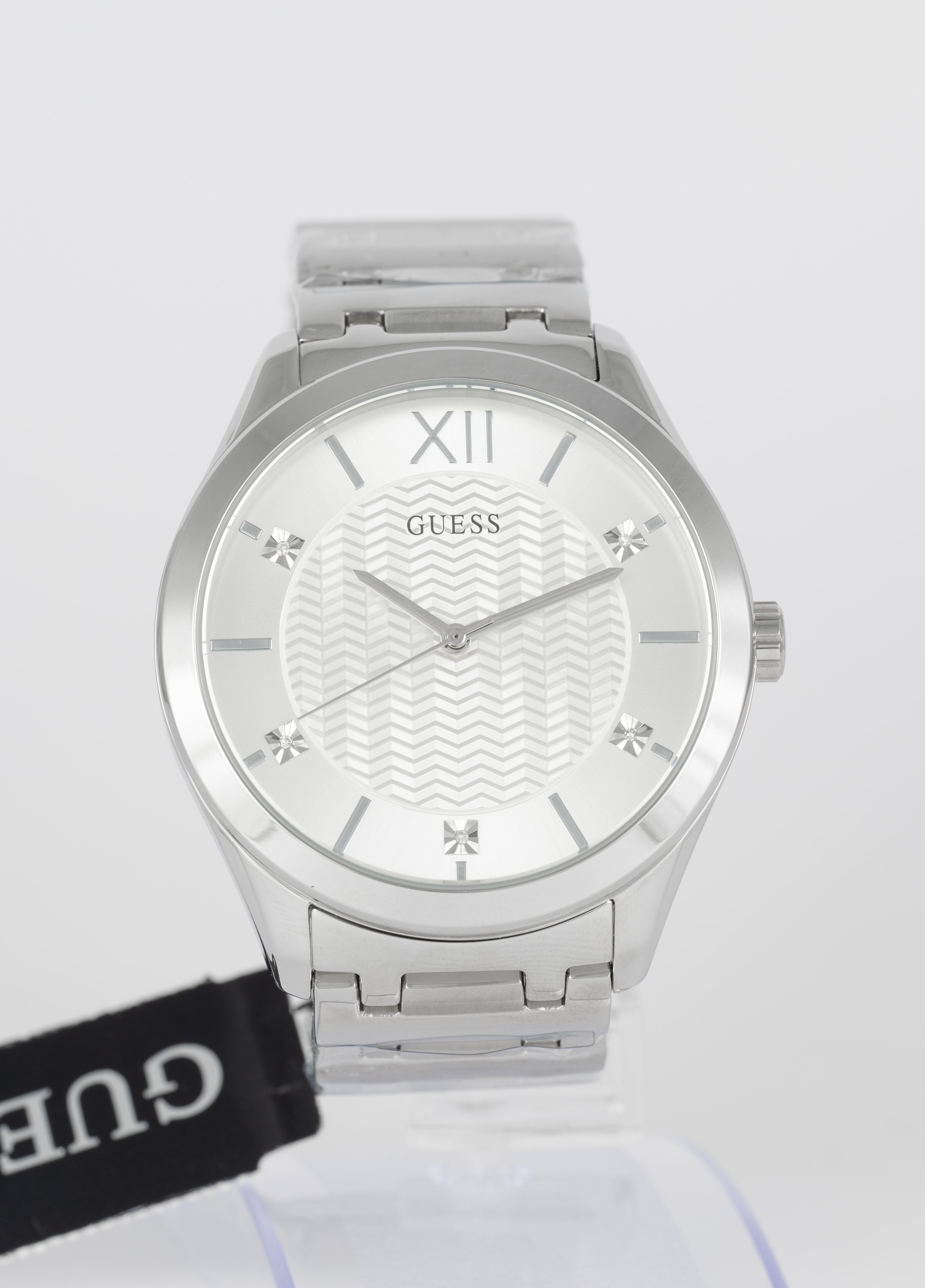Guess Quartz Steel Silver Dial Ref: U1341G1