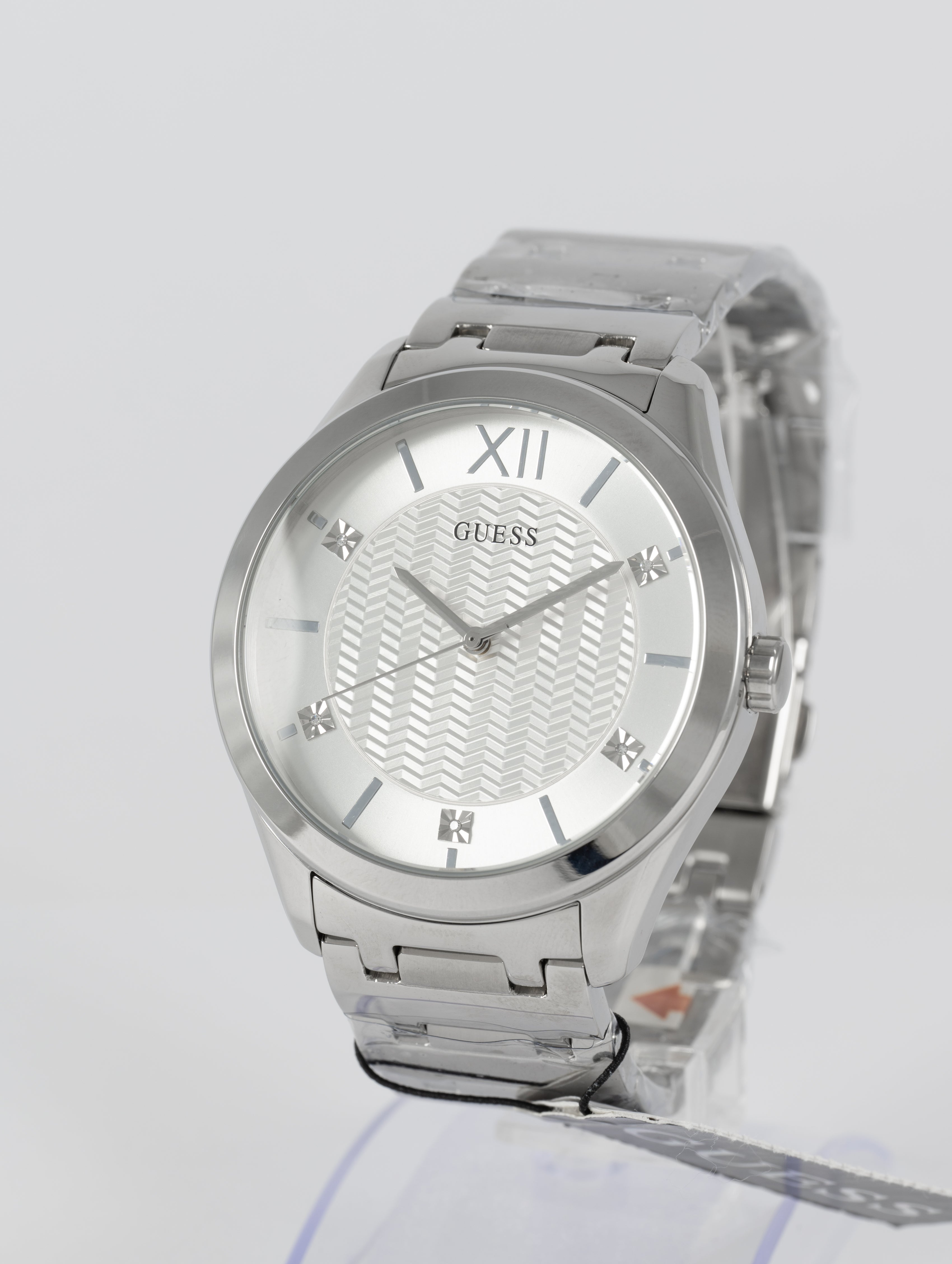 Guess Quartz Steel Silver Dial Ref: U1341G1
