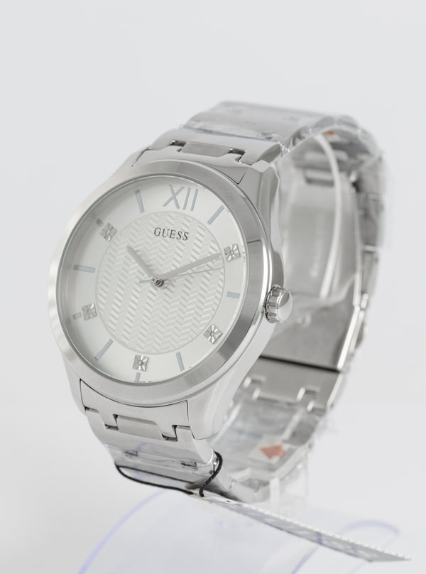 Guess Quartz Steel Silver Dial Ref: U1341G1