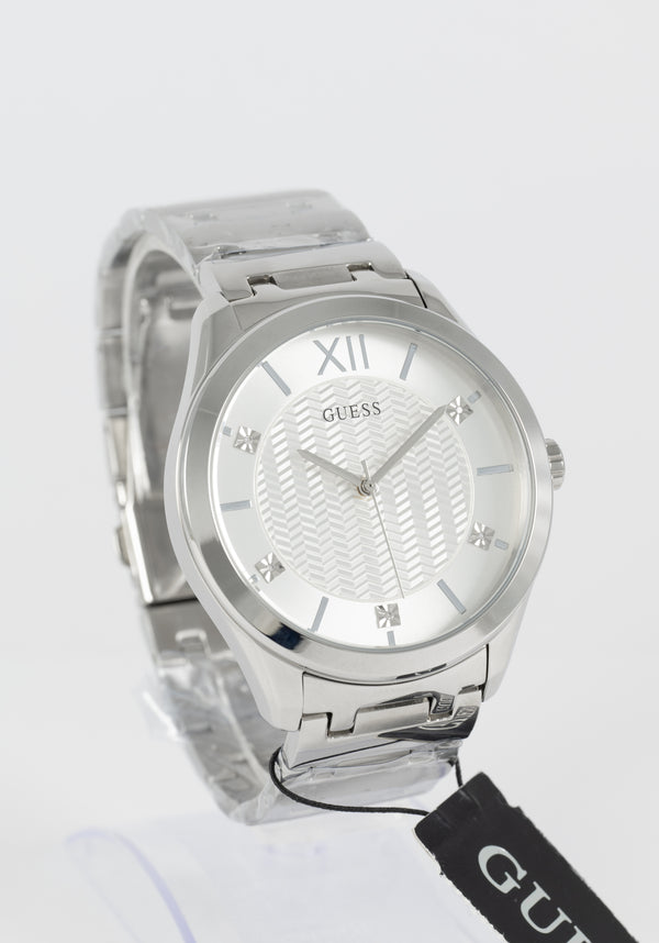 Guess Quartz Steel Silver Dial Ref: U1341G1