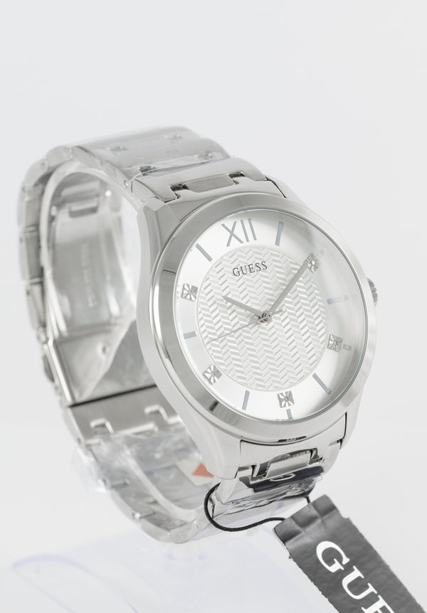 Guess Quartz Steel Silver Dial Ref: U1341G1