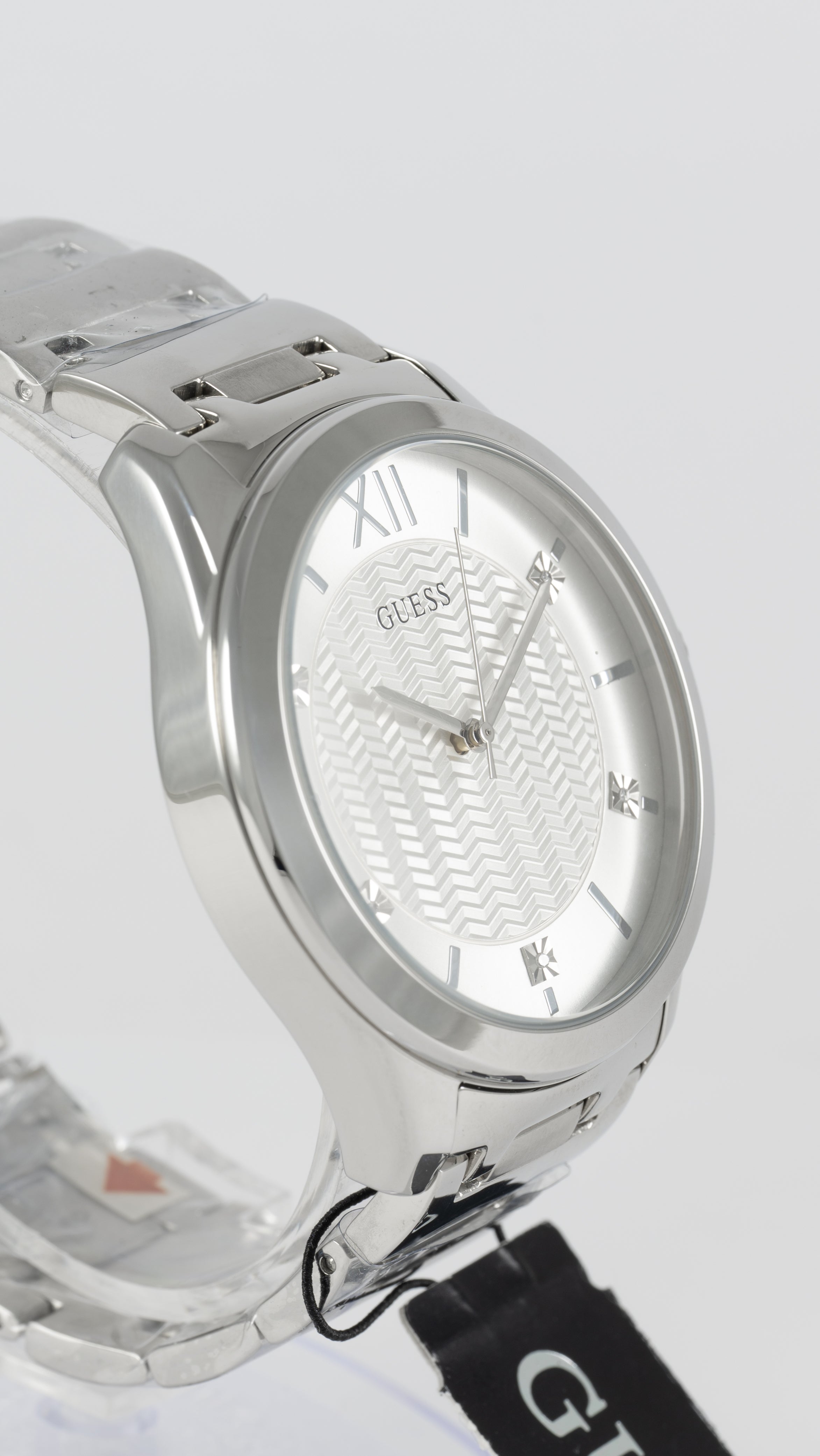 Guess Quartz Steel Silver Dial Ref: U1341G1