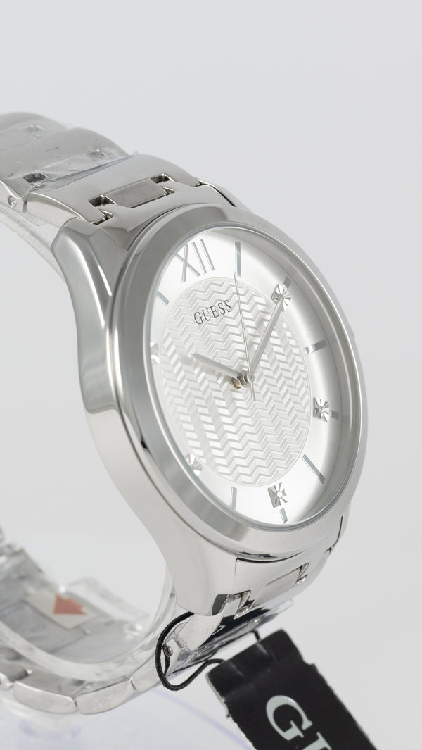 Guess Quartz Steel Silver Dial Ref: U1341G1