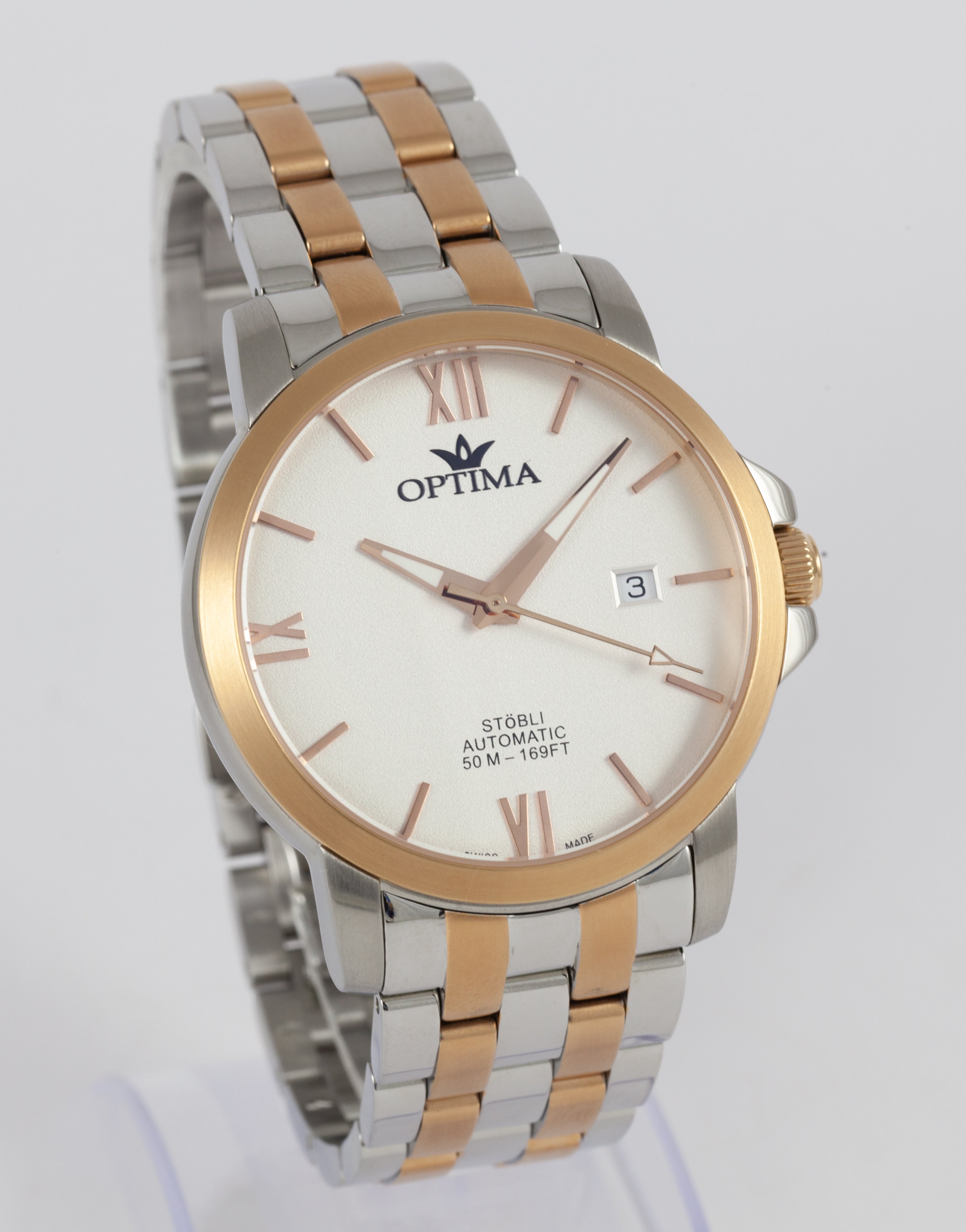Optima Stobli Automatic Steel Ref: OSA461-SR-1