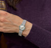 Omega De Ville White Gold 18k Diamonds and Emeralds Ref: 511227