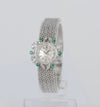 Omega De Ville White Gold 18k Diamonds and Emeralds Ref: 511227