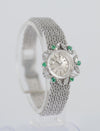 Omega De Ville White Gold 18k Diamonds and Emeralds Ref: 511227