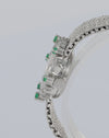 Omega De Ville White Gold 18k Diamonds and Emeralds Ref: 511227
