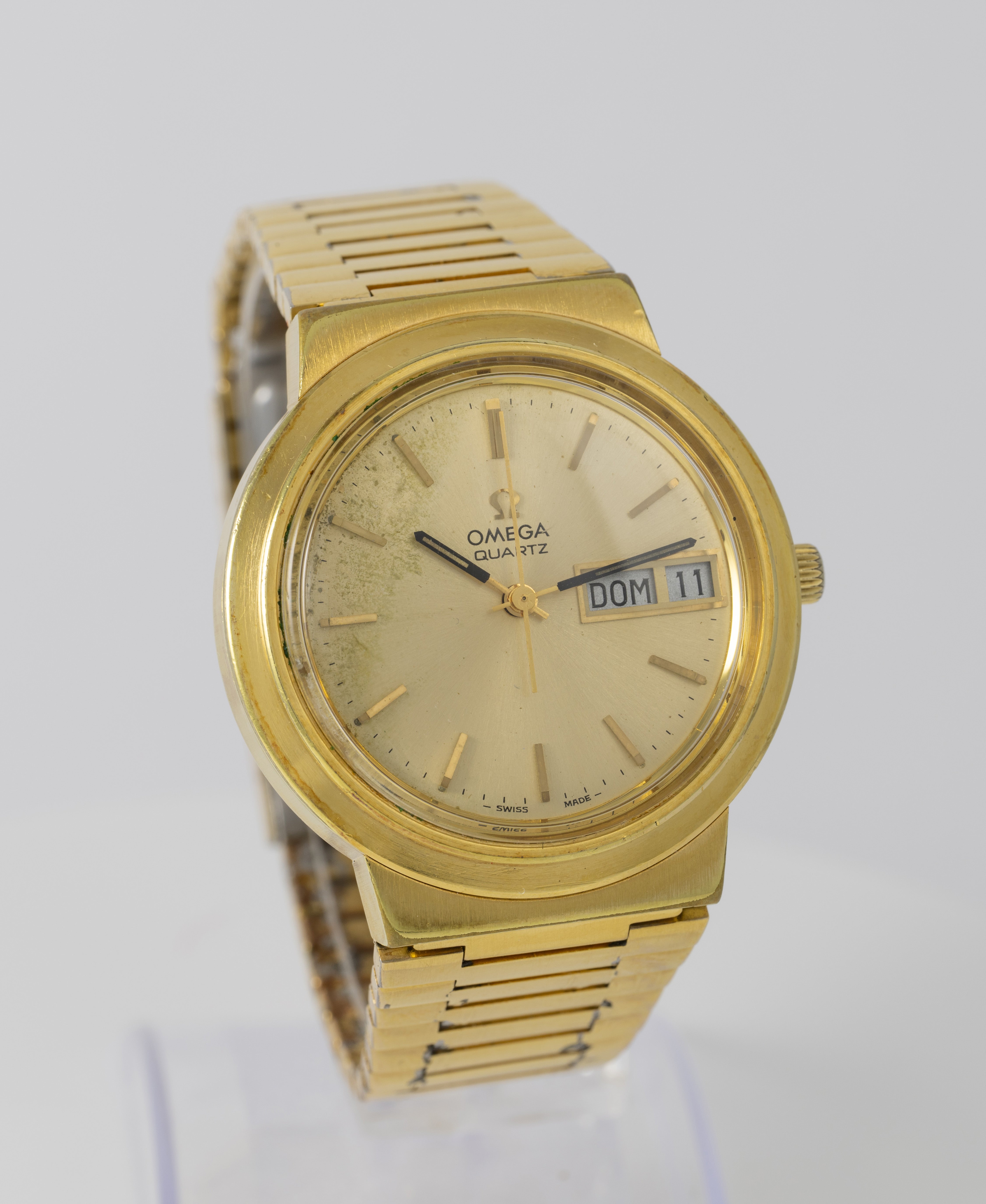 Omega Day Date Quartz Plaque or G 20 Microns Ref: 196.0058 396.0843