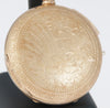 Unknown Pocket Watch Chimes Hour Quarter Minute Golden Metal and Enamel