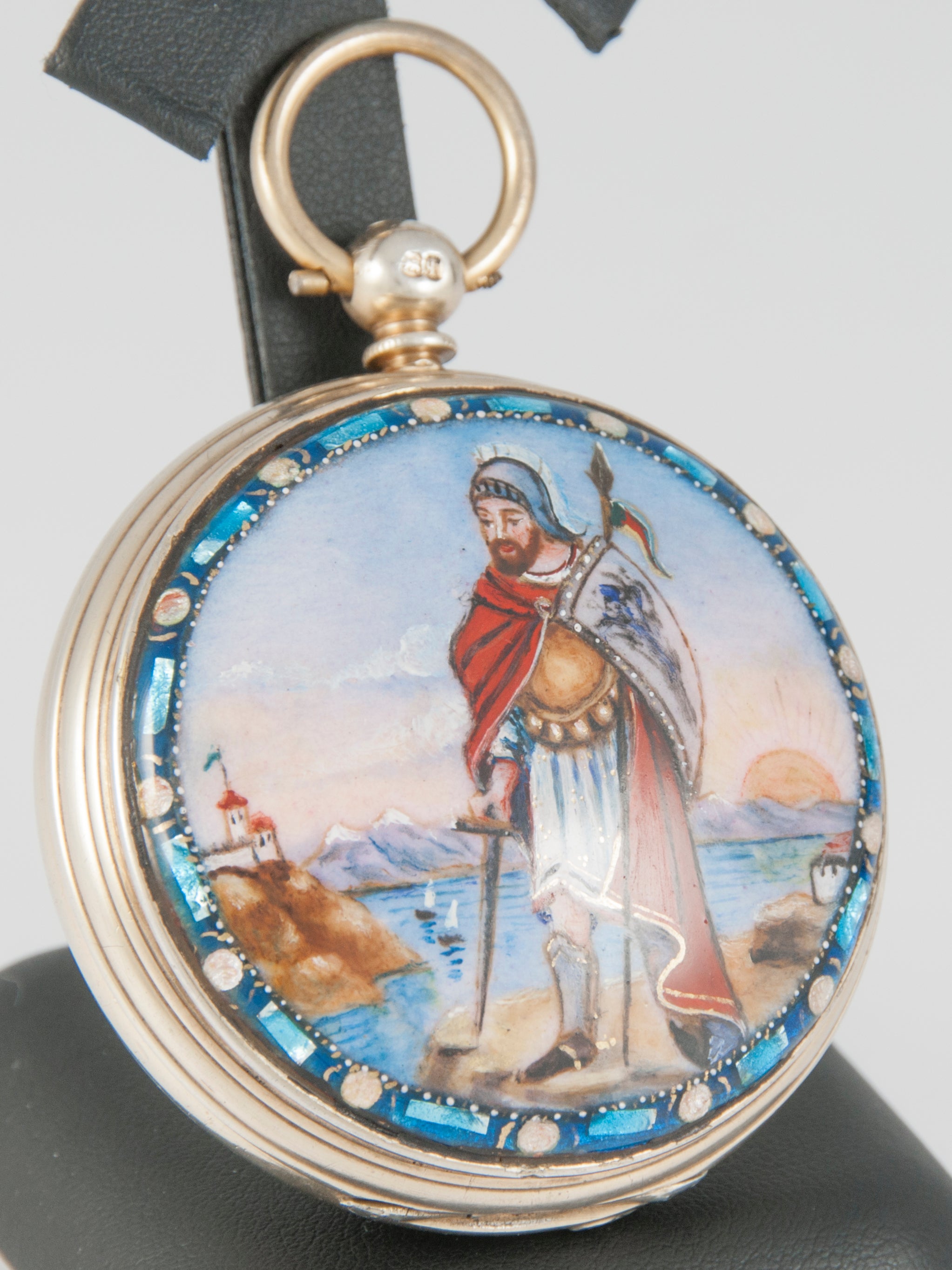 J. Carswell Pocket Watch Silver Case Enamel Year 1871