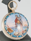 J. Carswell Pocket Watch Silver Case Enamel Year 1871