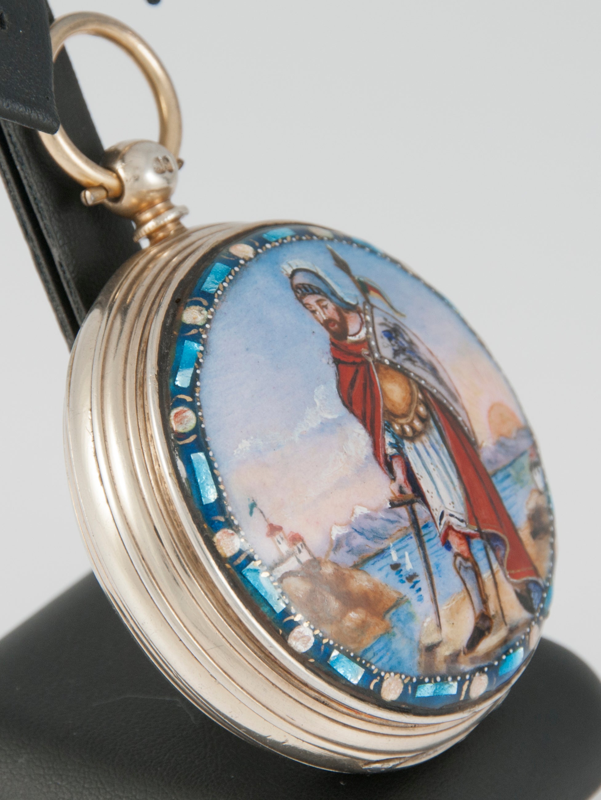 J. Carswell Pocket Watch Silver Case Enamel Year 1871