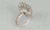 Anillo en oro blanco 18k con esmeralda y brillantes - Mayka Jewels