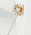 Alfiler de corbata en oro amarillo 18k y brillantes - Mayka Jewels